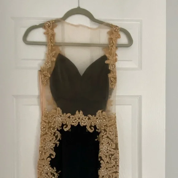Jovani | Dresses | Jovani Black And Sheer Embellished Crystal Dress |  Poshmark